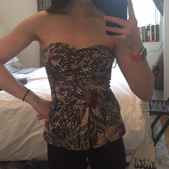 Anthropologie Fei Multi Colored Bustier Corset - Picture 2 of 8